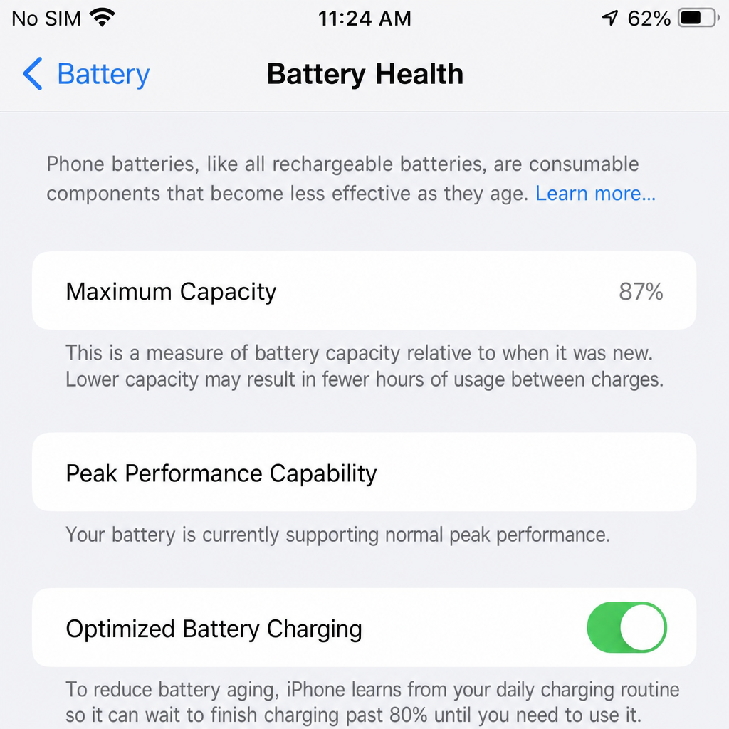 iphone battery health