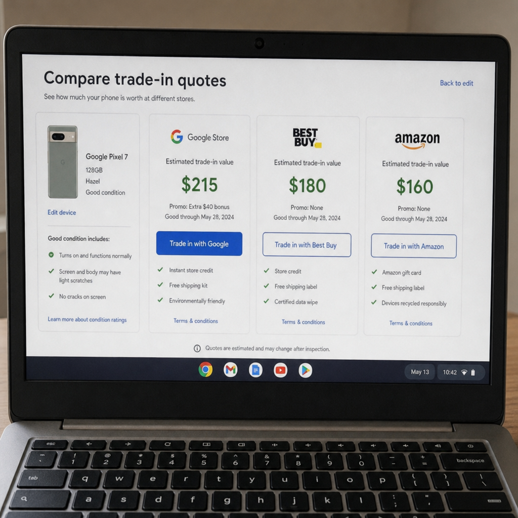 compare trade in quotes