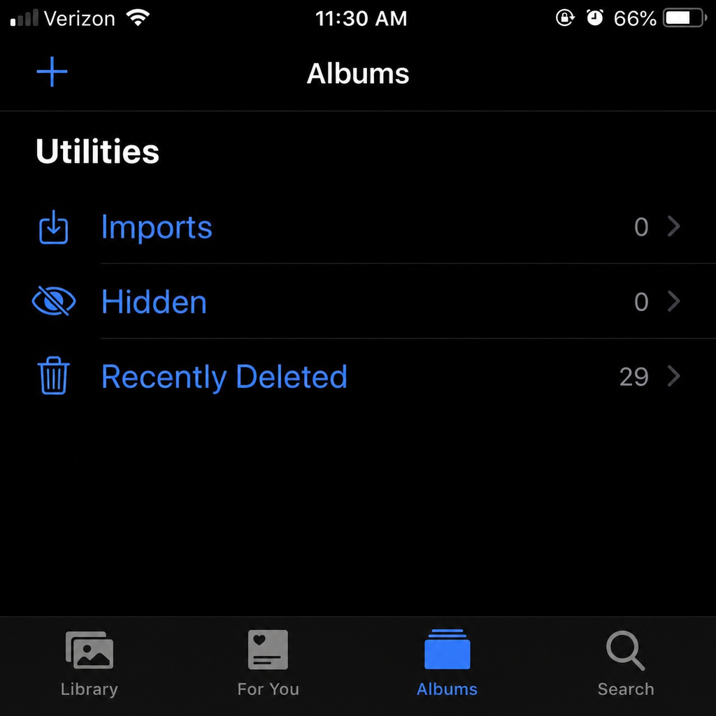view recently deleted photos iphone