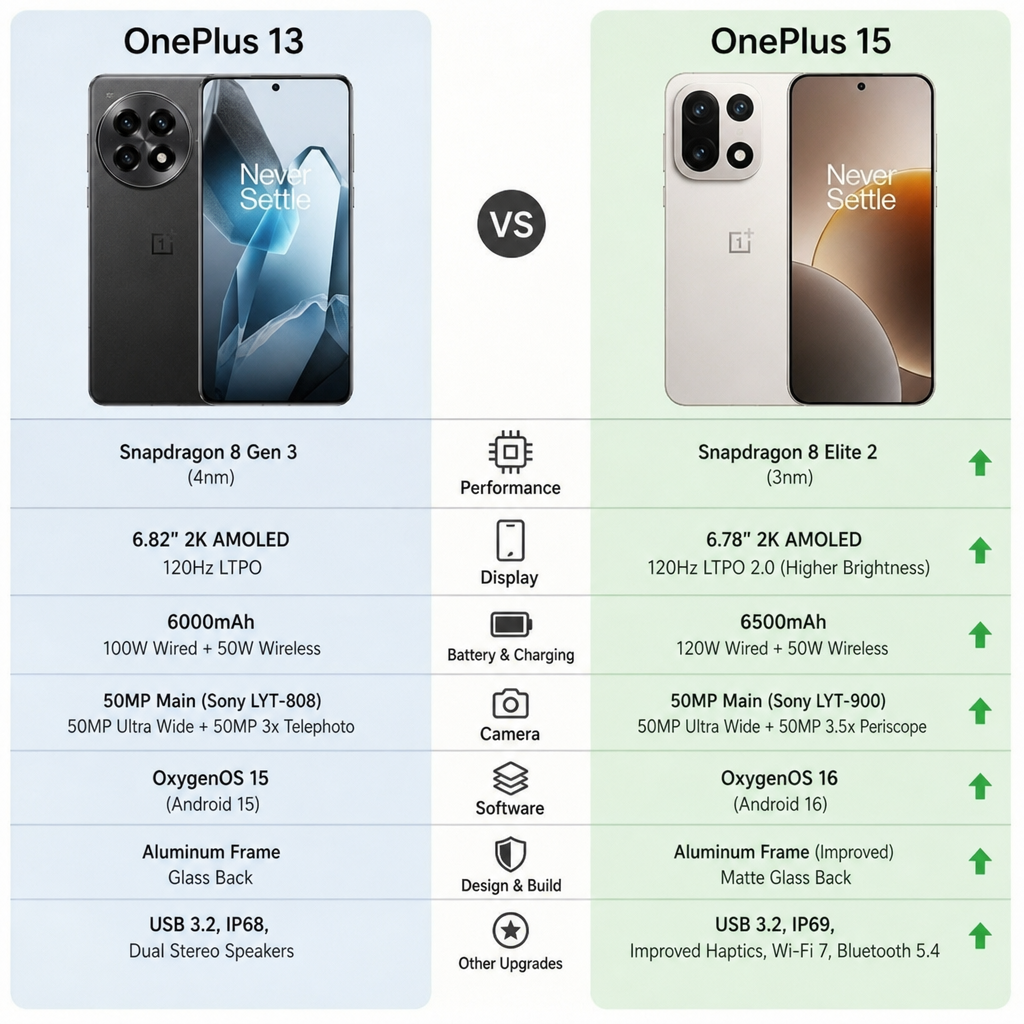 oneplus 13 vs oneplus 15